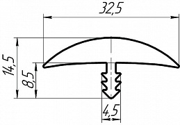 Размеры гибкого профиля T32,5